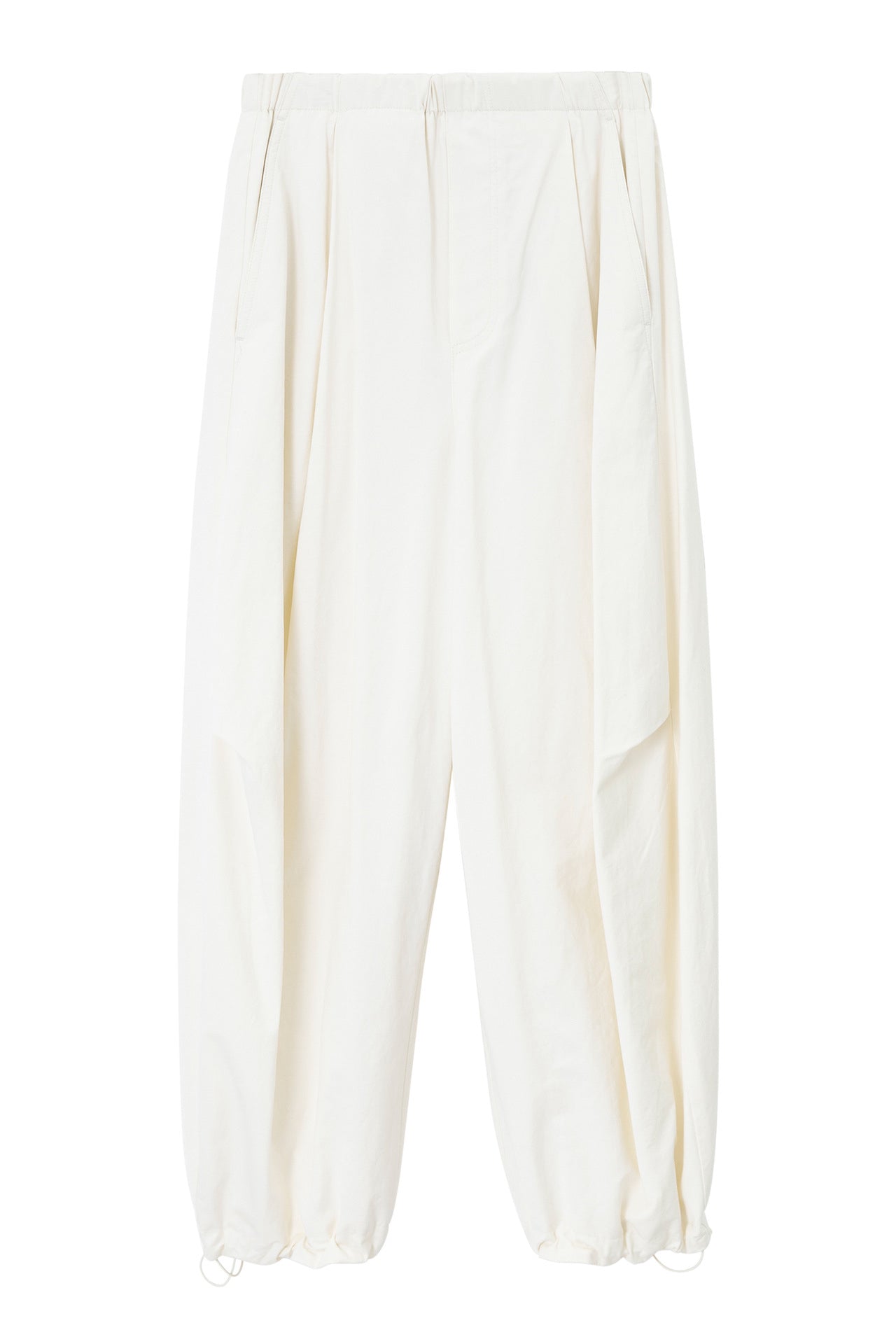 Cotton blend matte finish wide-leg casual pants | 3 color