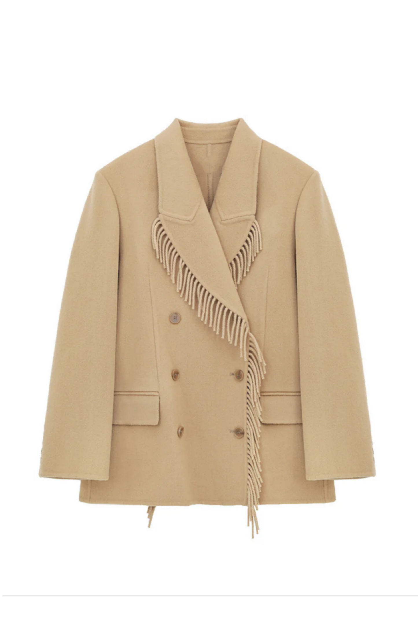 100 wool waistband tassel suit jacket