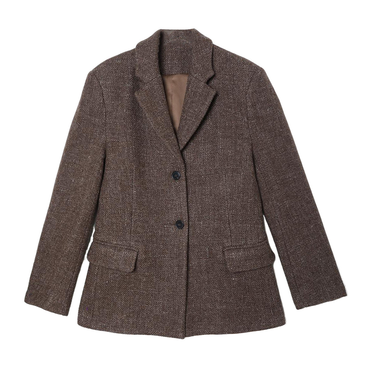 Wool blend tailored waist silhouetted blazer jacket | 2 color