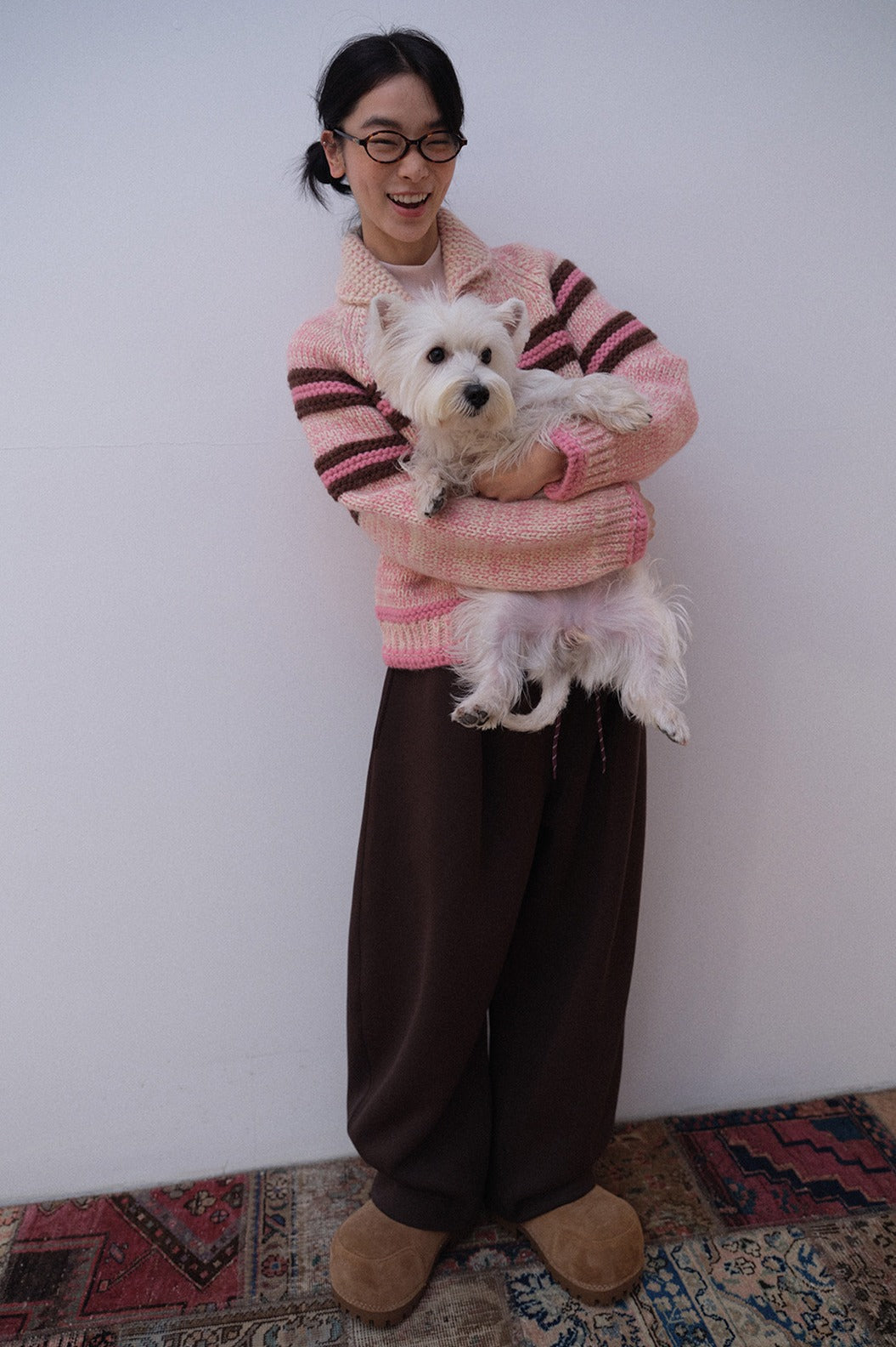 Cotton blend cozy shape fleece-lined pants | 4 color