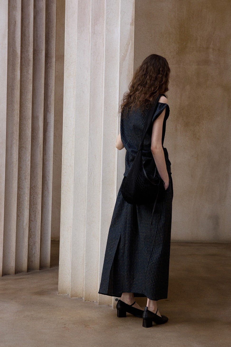 Irregular design puffed striped bud-like skirt | 2 color