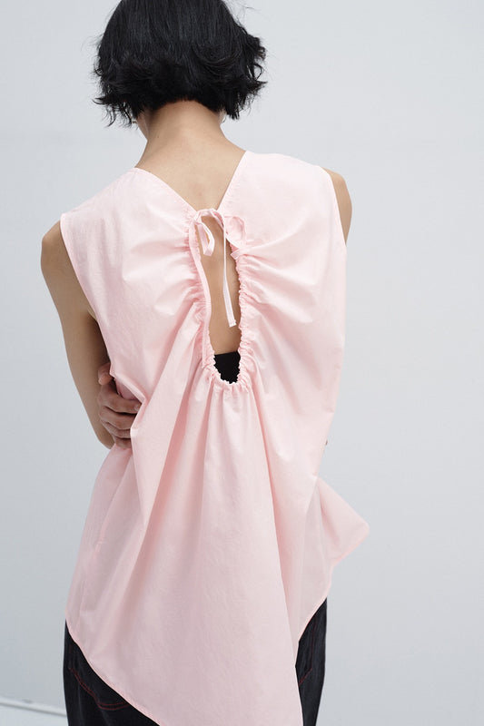 100% cotton adjustable open back sleeveless shirt | 3 color