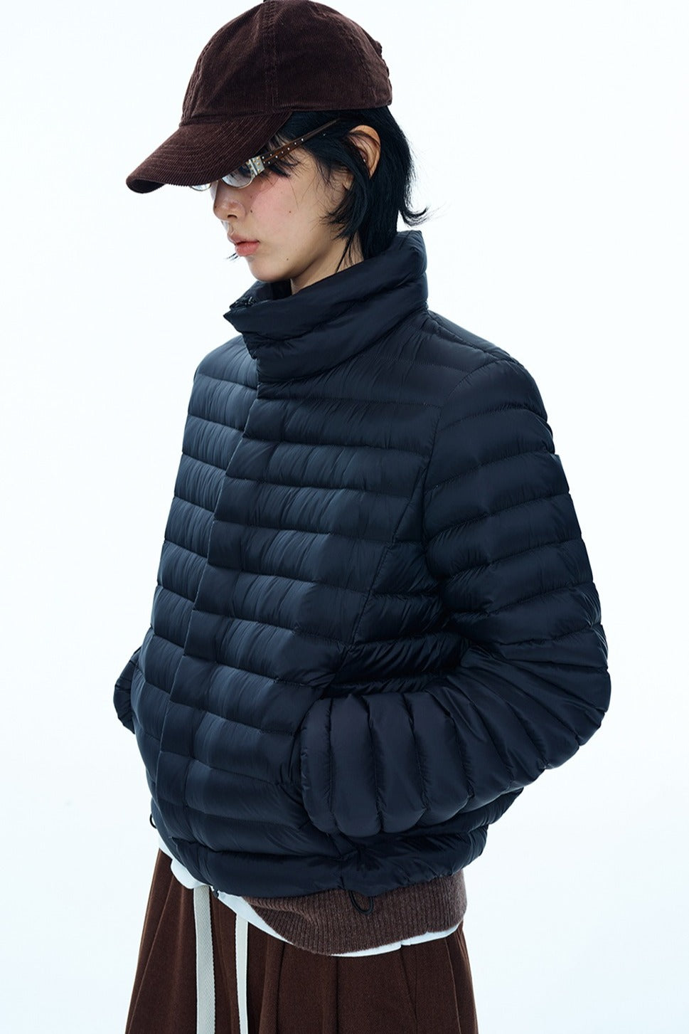 Stand collar quilted down jacket | 5 color
