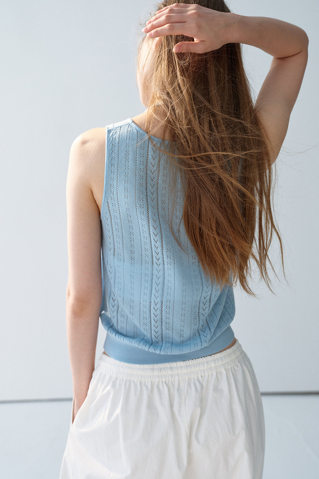 Lyocell blend wool short, perforated cute vest | 5 color