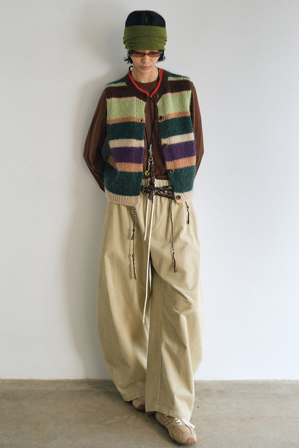 Wool blend soft touch colorful knit vest | 3 color