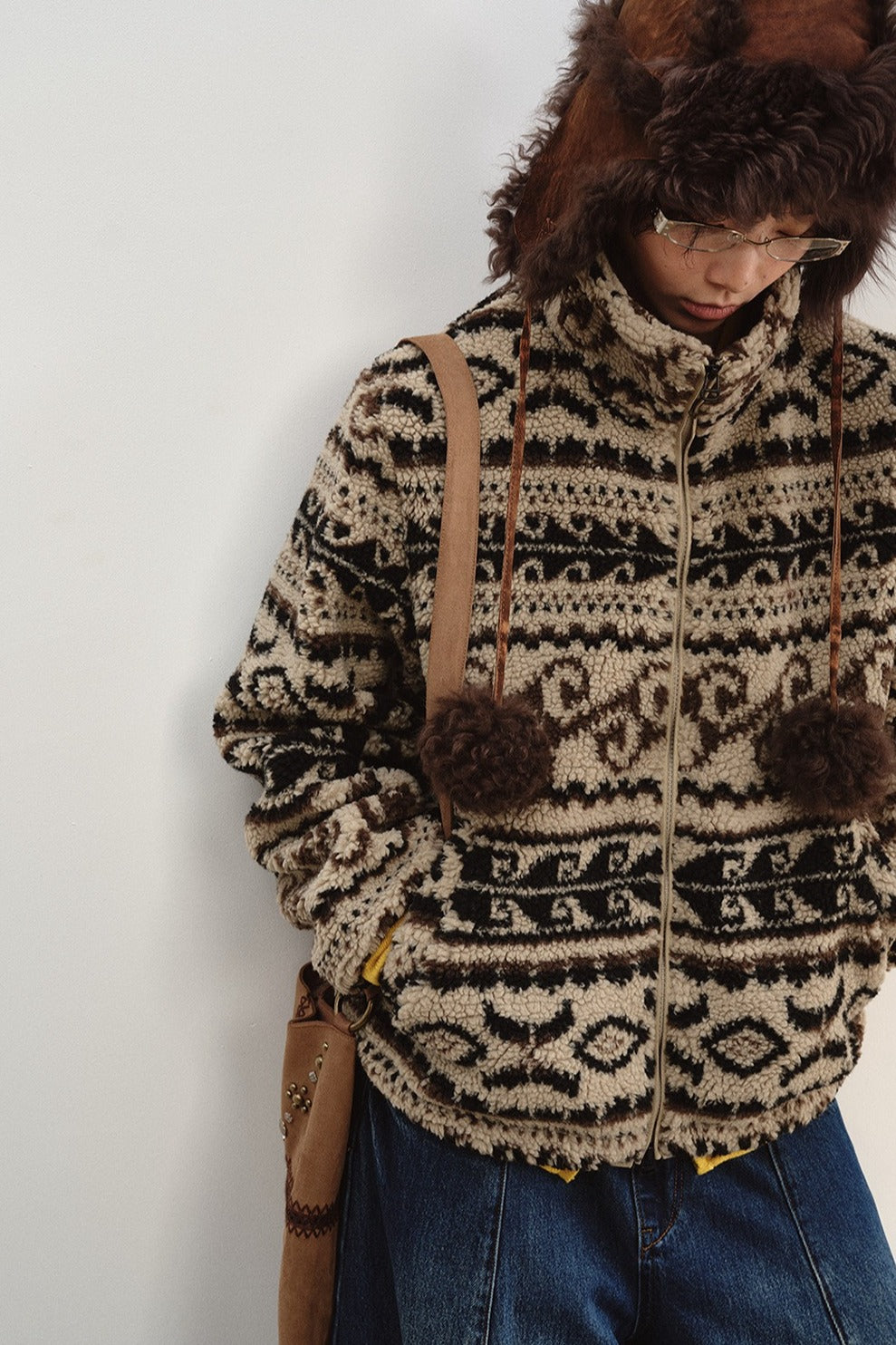Cozy and casual jacquard fleece jacket | 2 color
