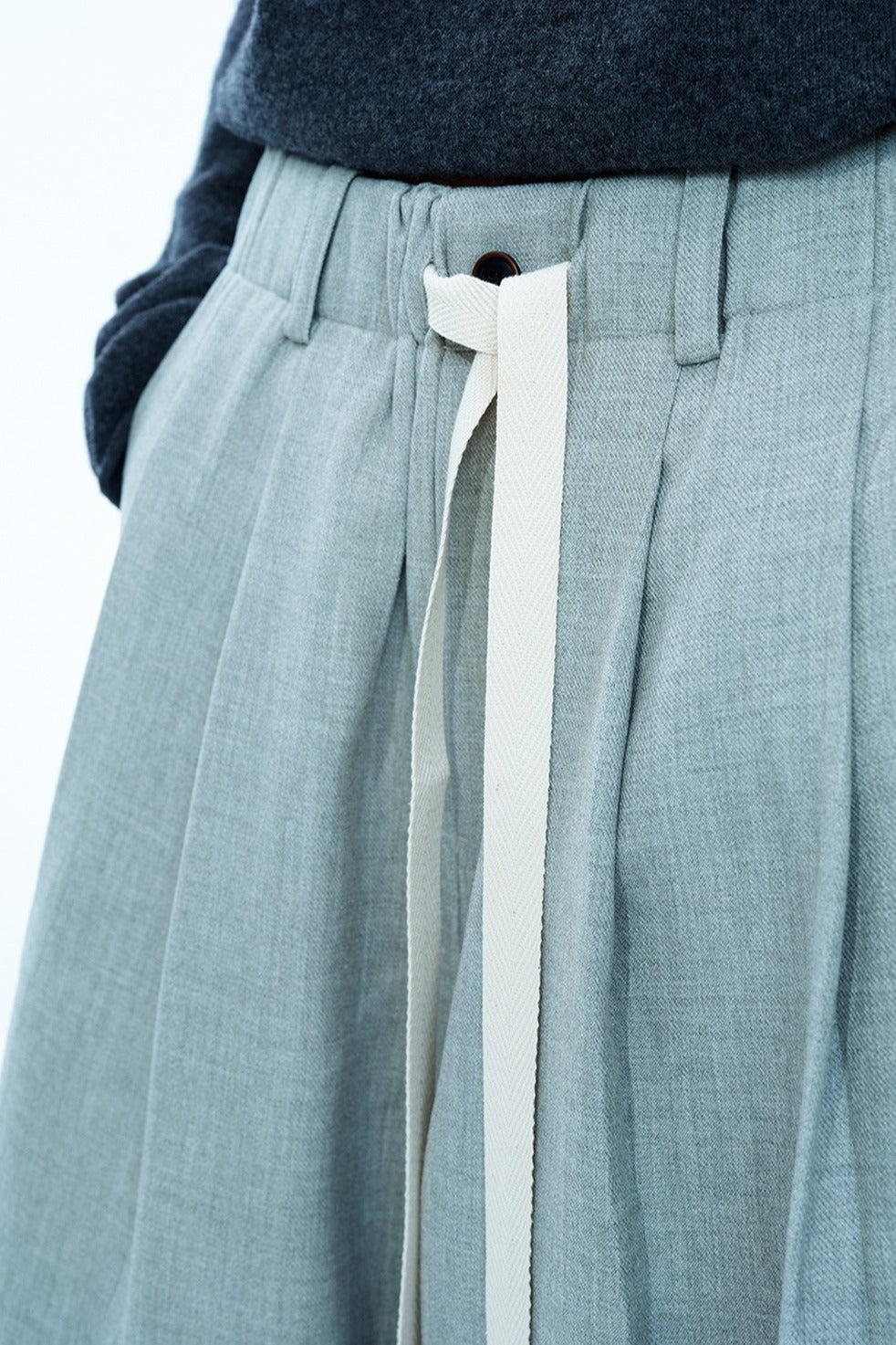 Relaxed fit banana shape cropped casual pants | 4 color