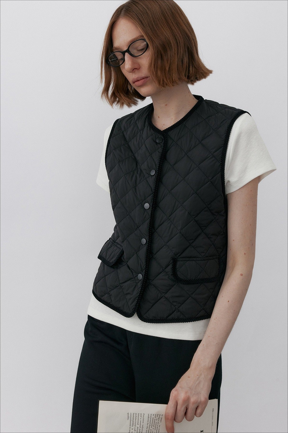Goose down warm & cozy diamond-quilted vest | 2 color