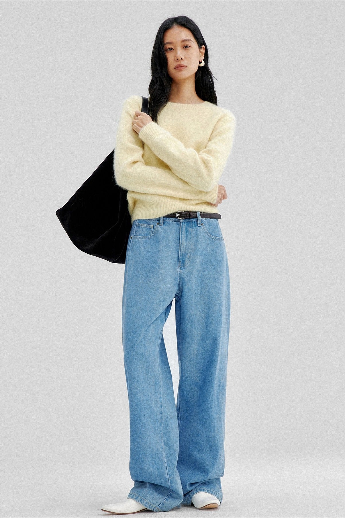 Wool blend soft and cozy long hair sweater | 4 color
