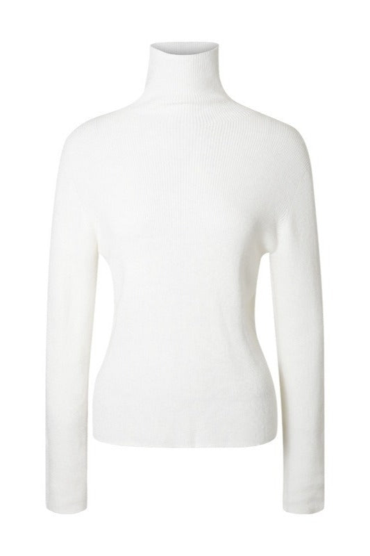 Wool blend seamless knit knitwear | 3 color