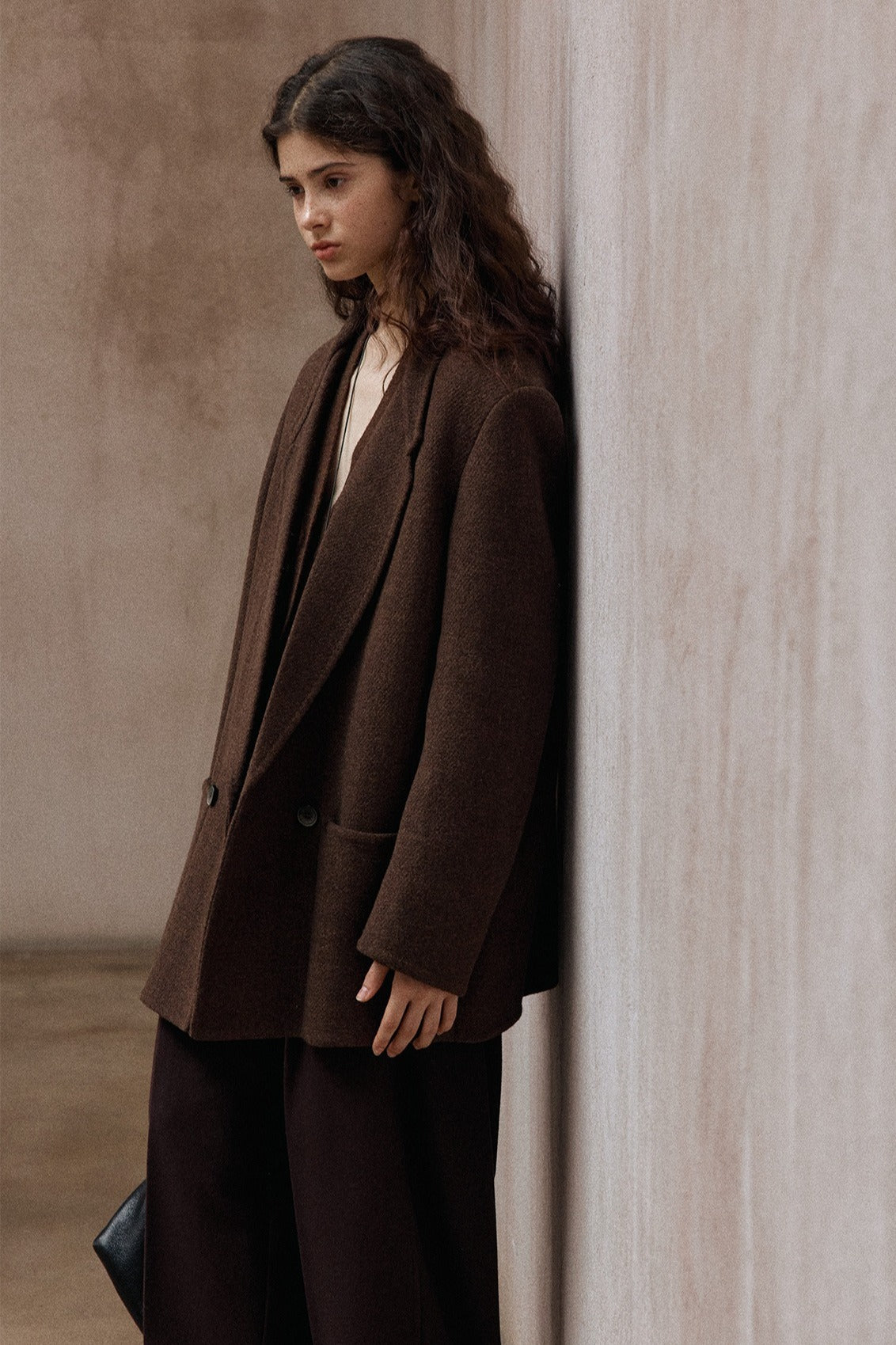 100% wool structured minimalist design jacket | 2 color