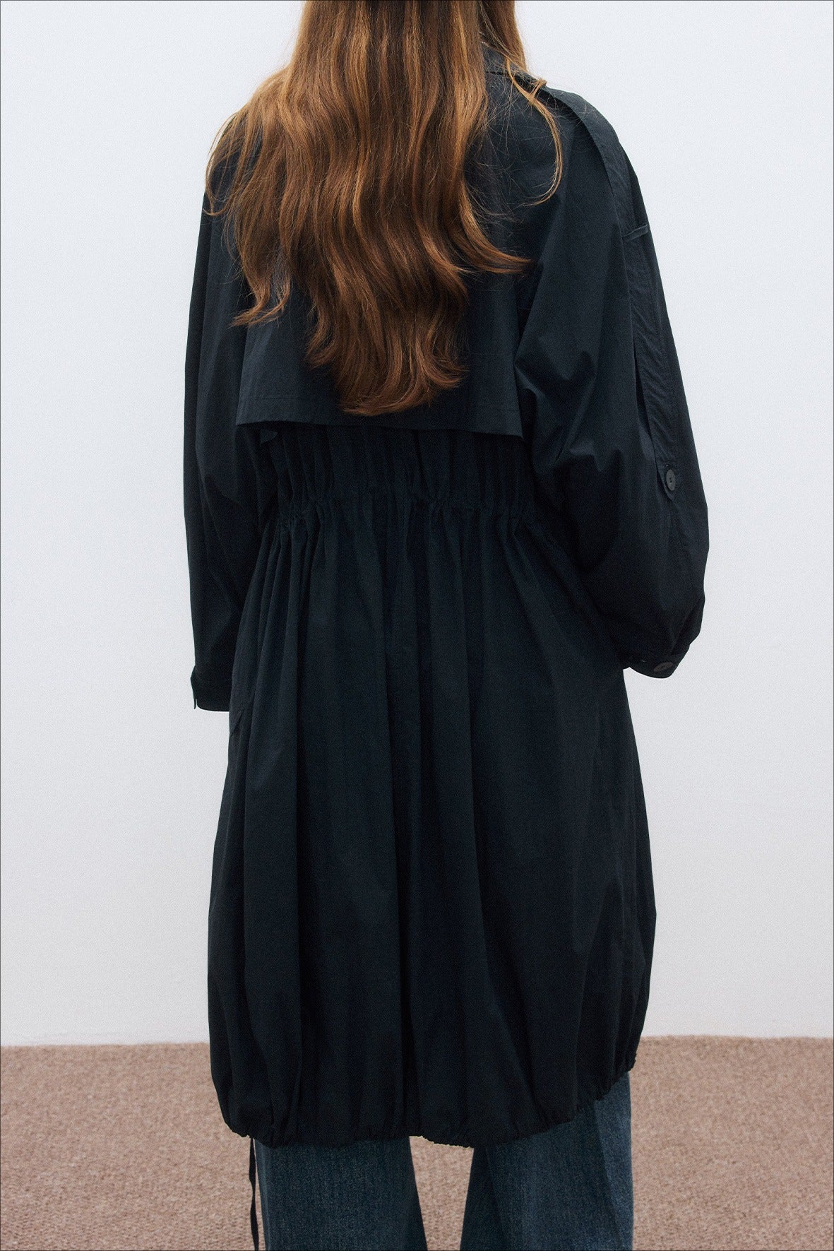 Cotton-nylon lightweight trench coat | 2 color