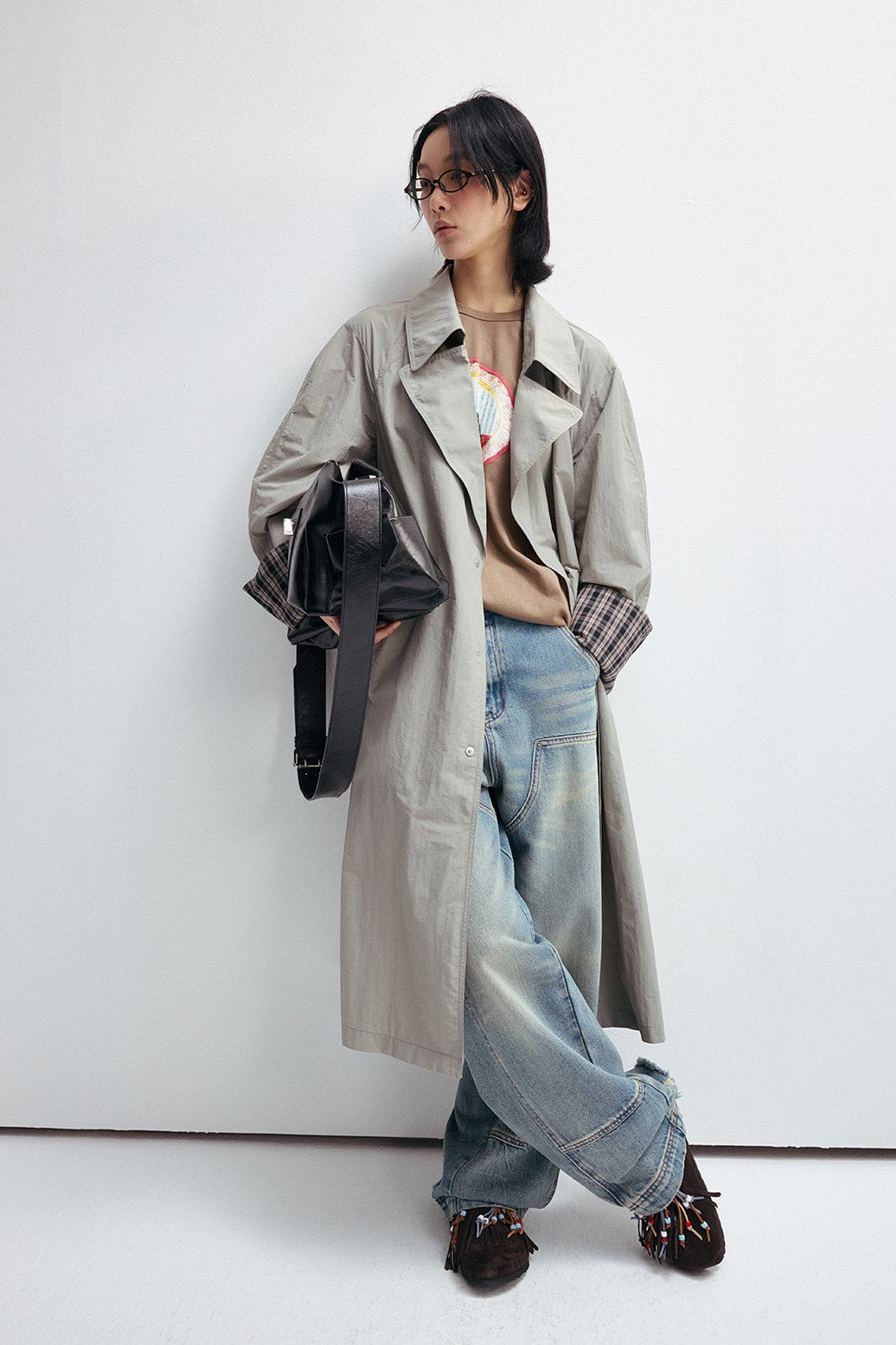 Manteau léger texturé coupe large | 2 couleurs