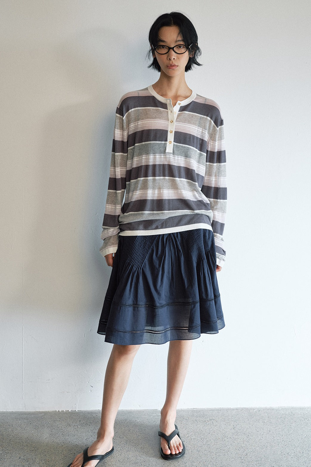 100% cotton pleated skirt with lining | 3 color