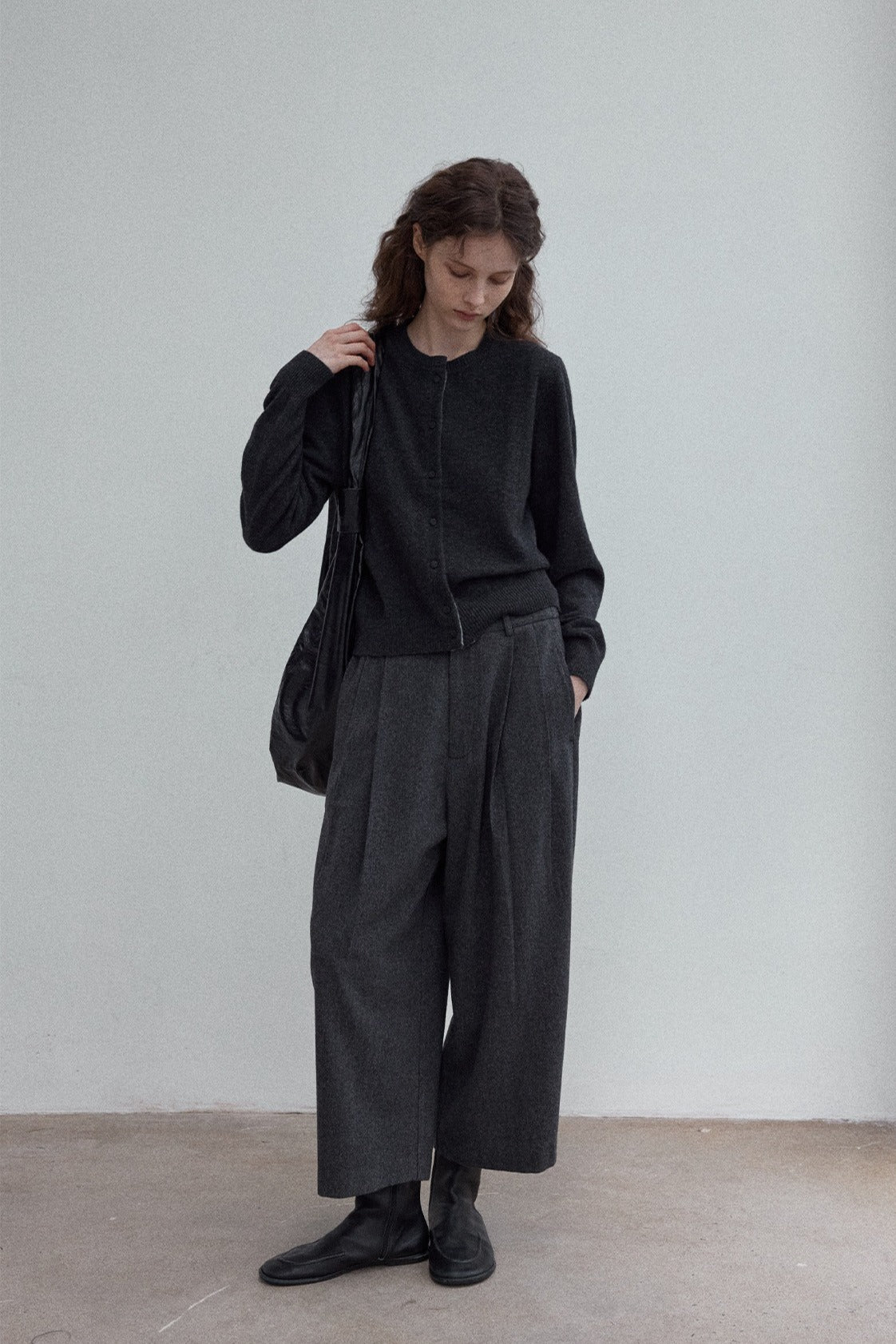 100% wool basic soft cardigan | 10 color