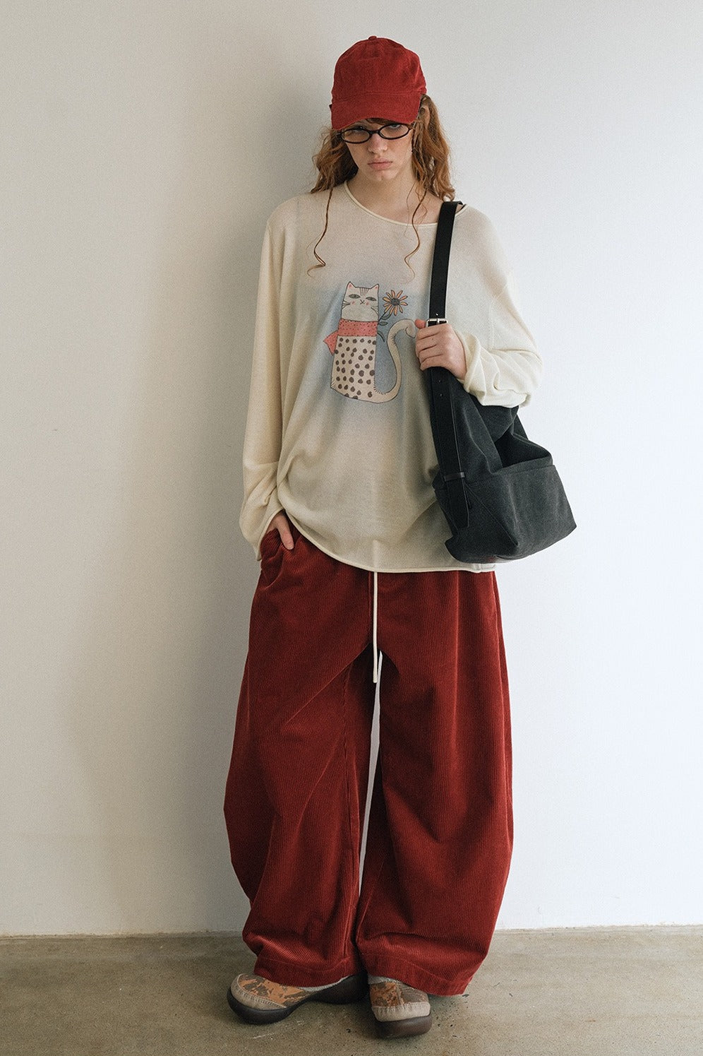 100% cotton ultra-loose fit banana shape corduroy pants | 5 color
