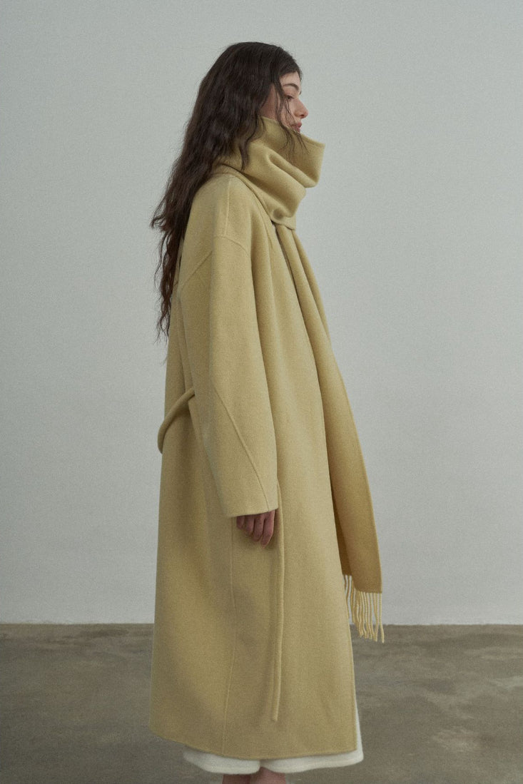 100% Wool loose-fit silhouette coat
