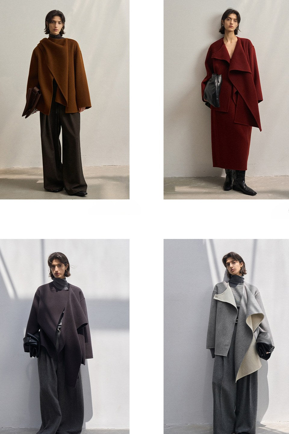 Veste multi-positions style cape 100% laine | 4 couleurs