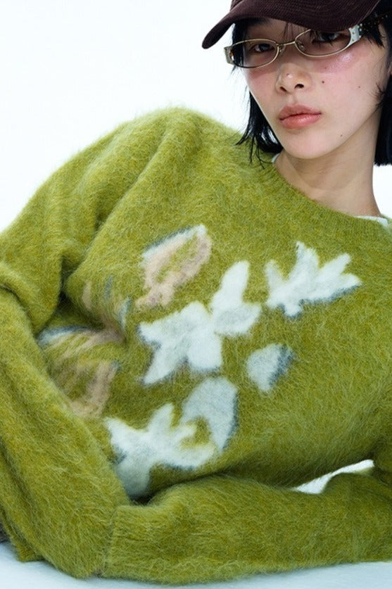 Alpaca blend soft and cozy jacquard sweater | 4 color