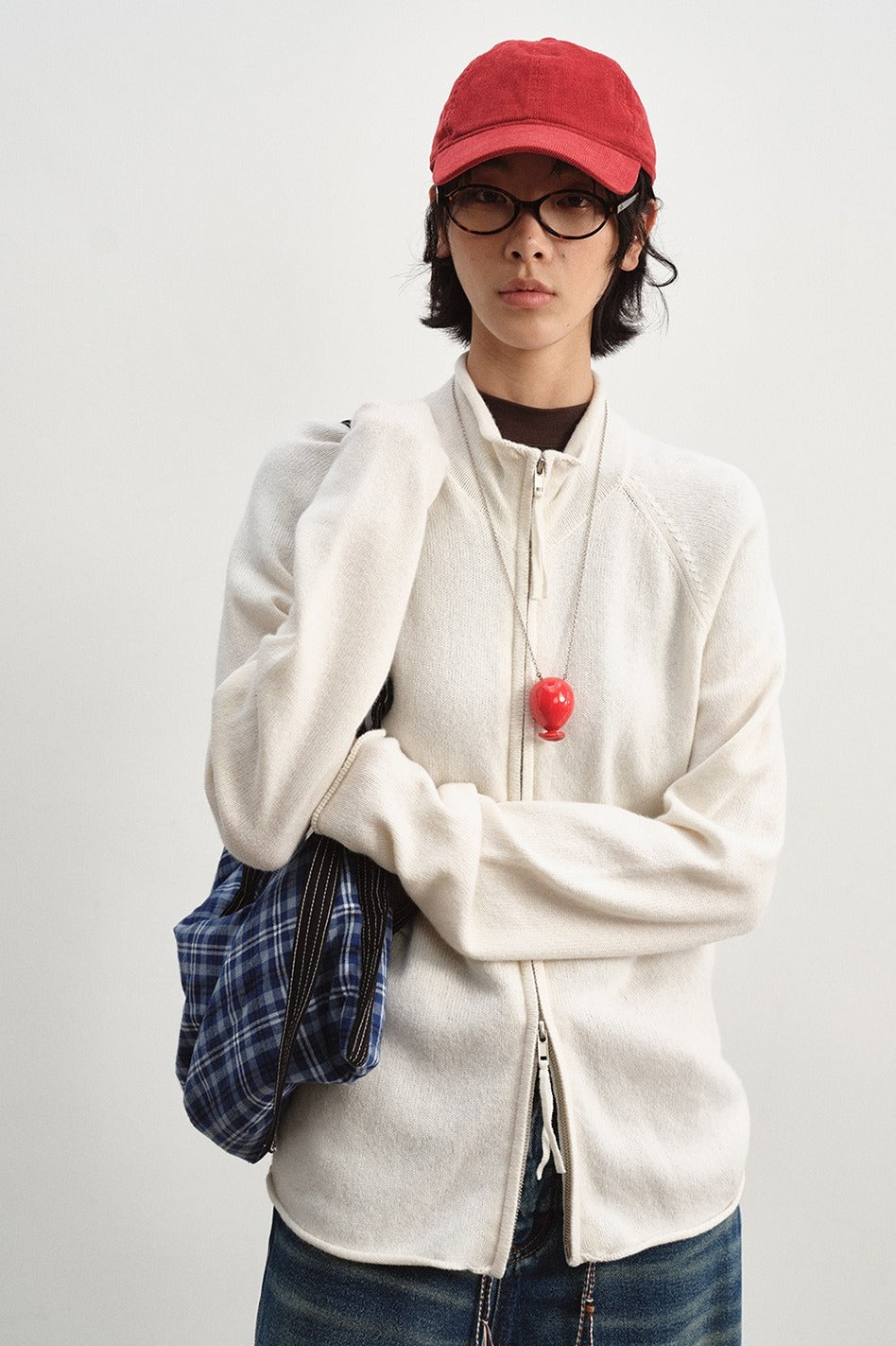 Wool blend slouchy fit dual-zip cardigan | 8 color
