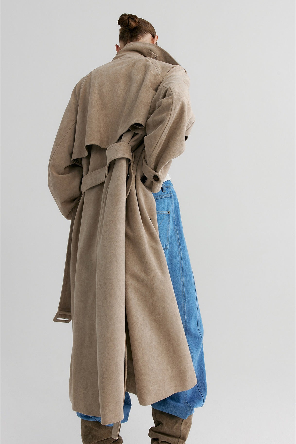 100% cotton straight loose wide-leg jean