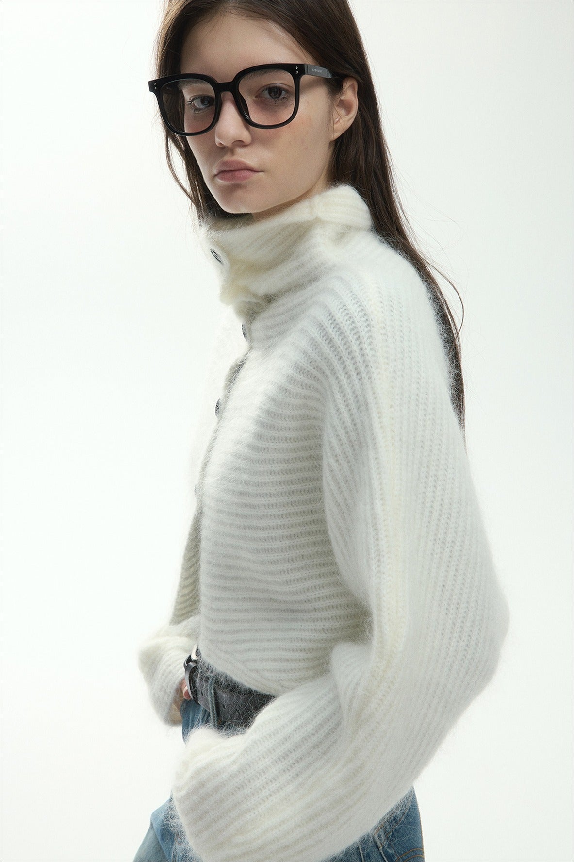 Prenda de punto suave y elegante con canalé en mezcla de mohair | 2 colores
