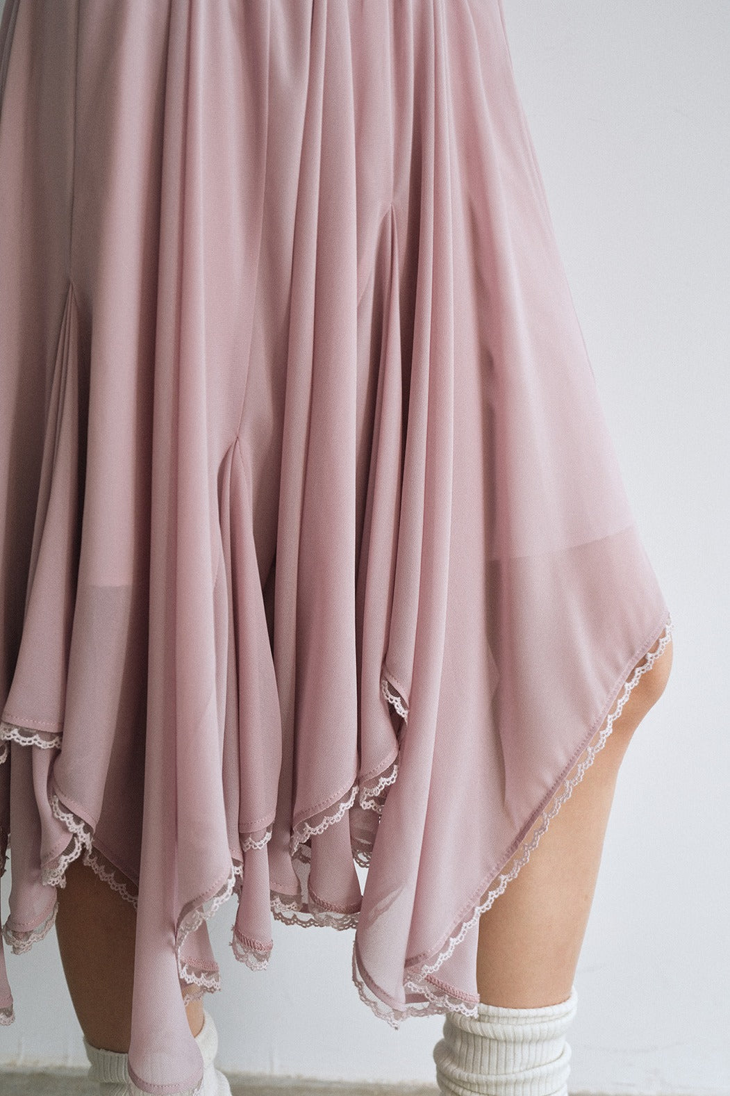 Playful Boho flair lace panel skirt | 4 color