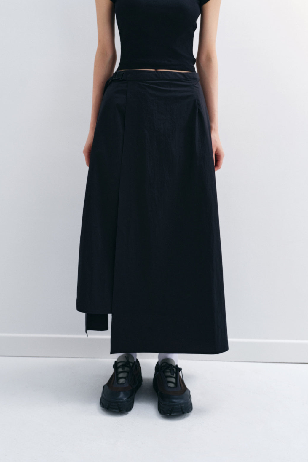 Irregular overlapping outdoor style  A-line skirt