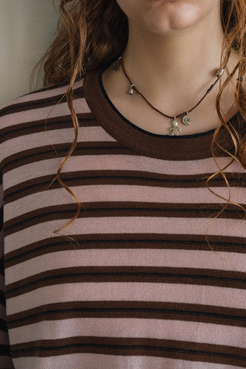Wool blend oversized striped knitwear | 5 color