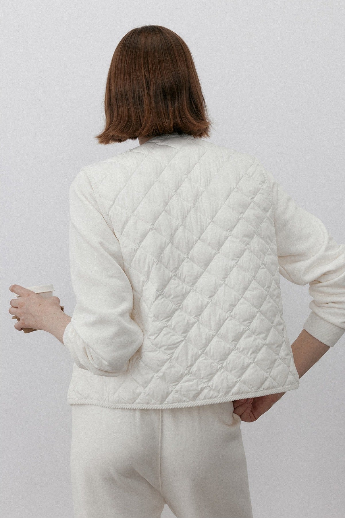 Goose down warm & cozy diamond-quilted vest | 2 color