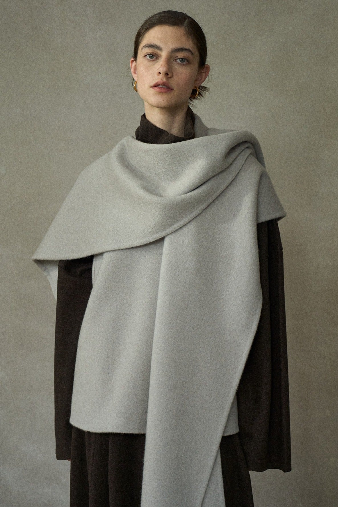 100% wool oversized soft and flush shawl | 4 color