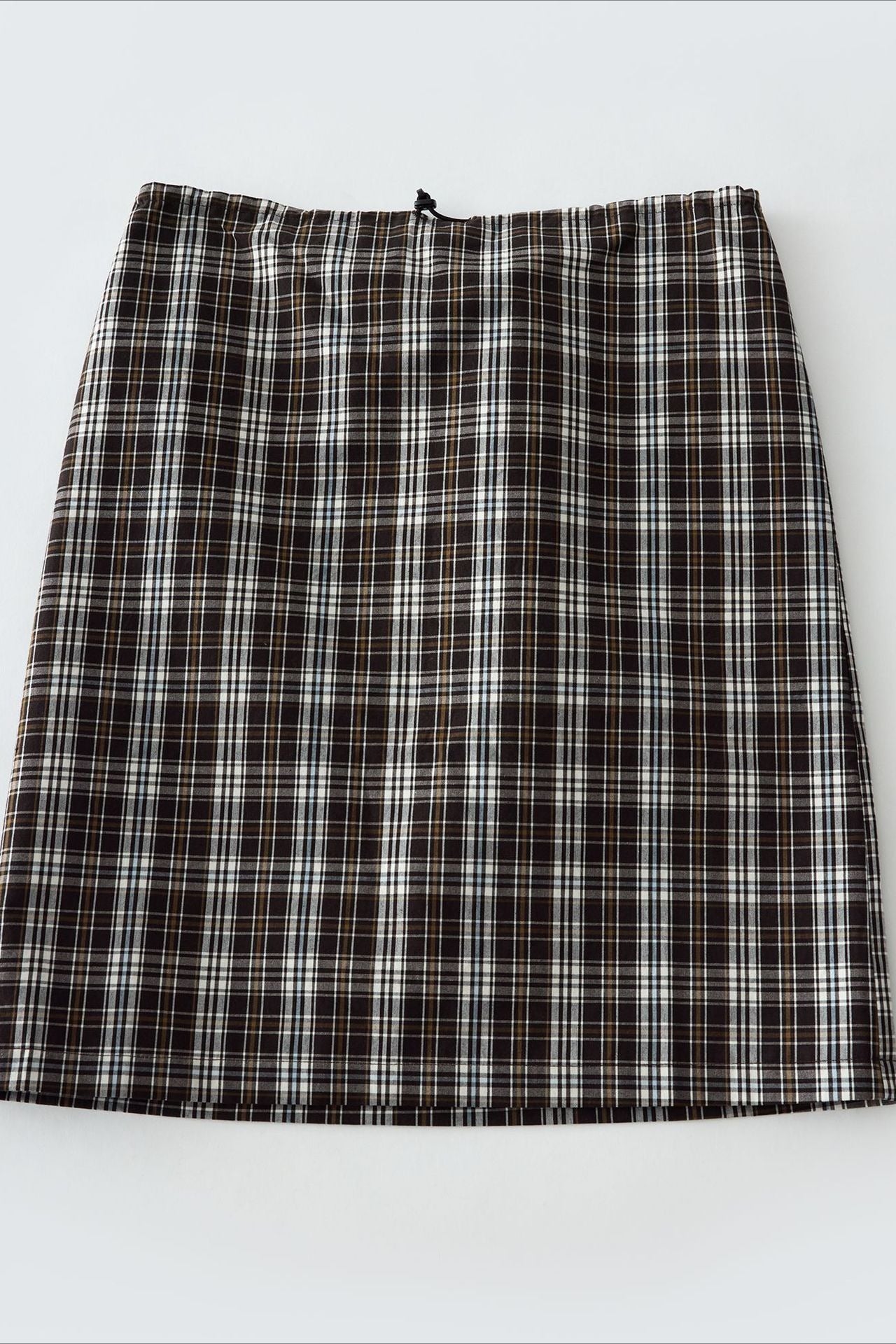 100% cotton check pattern straight skirt | 2 color