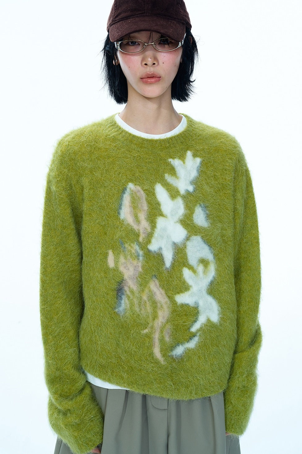 Alpaca blend soft and cozy jacquard sweater | 4 color