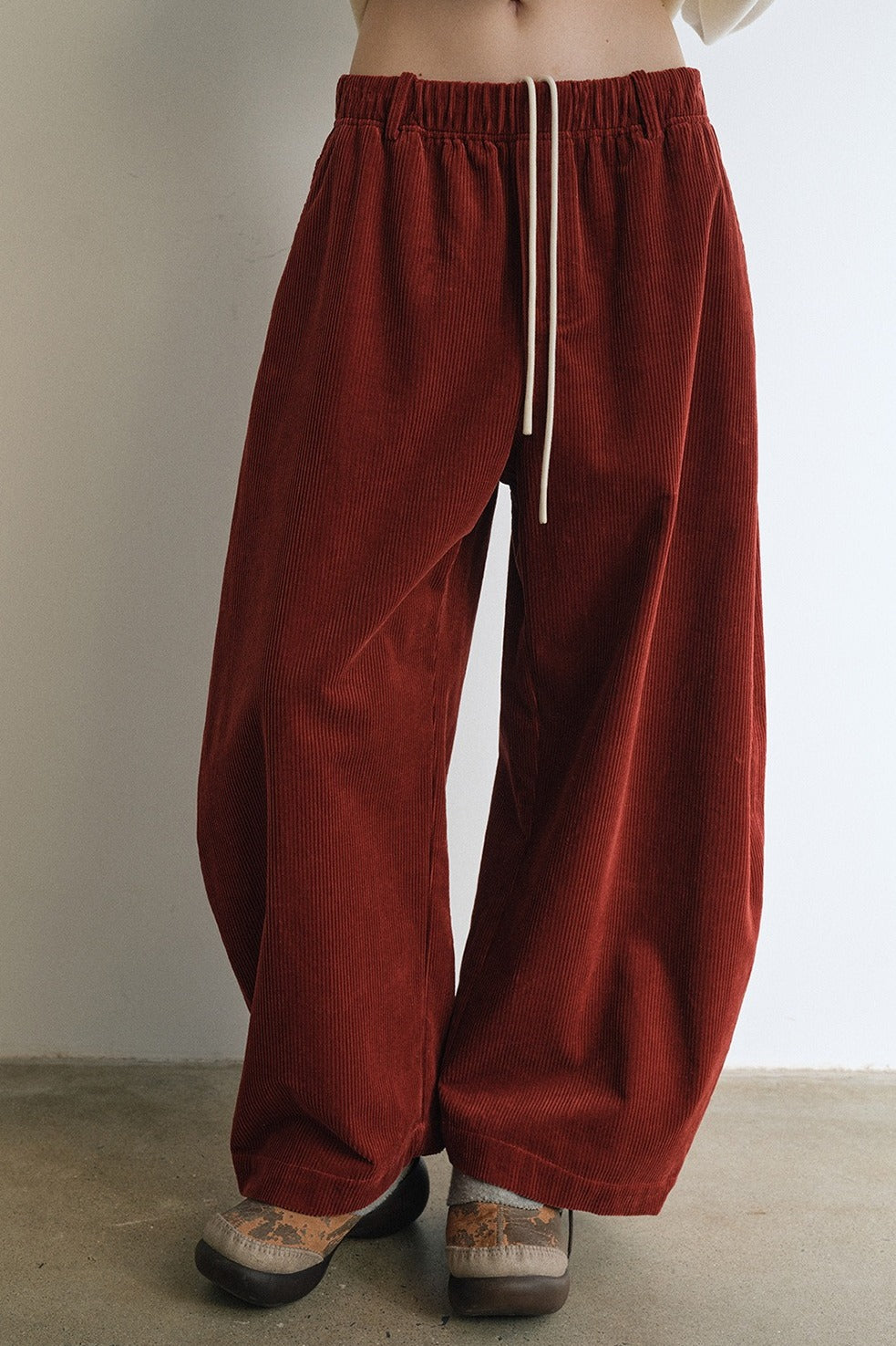 100% cotton ultra-loose fit banana shape corduroy pants | 5 color