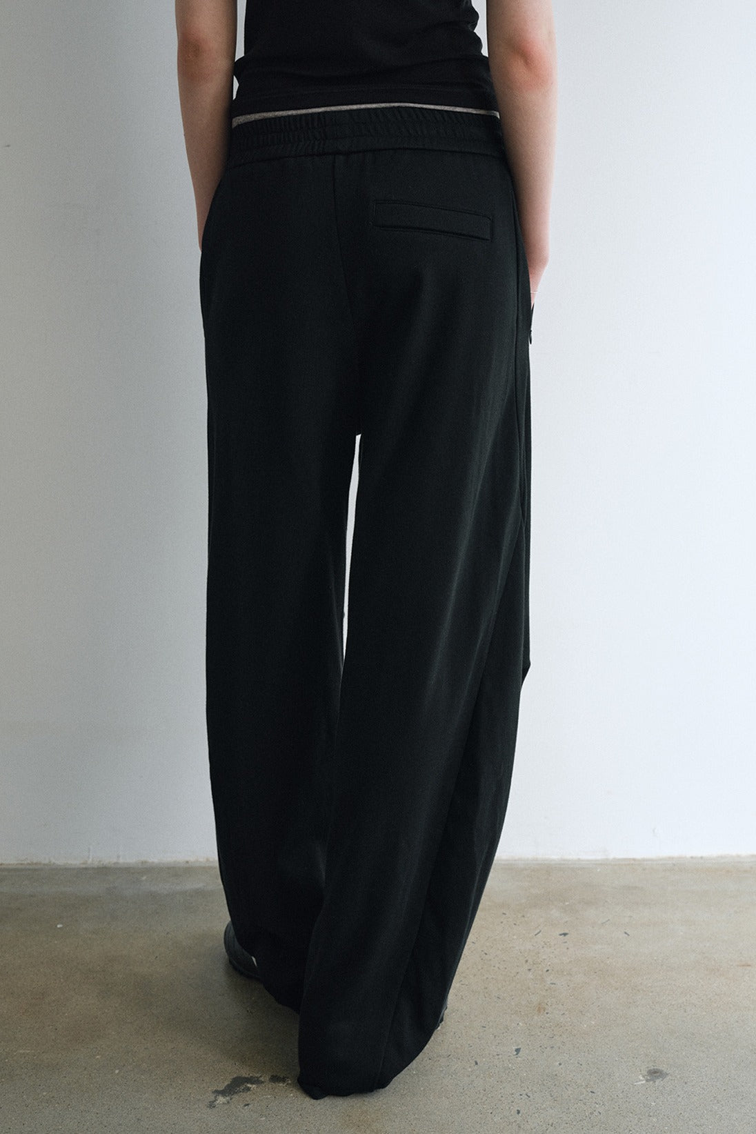 Cotton blend structured design sweatpants | 3 color