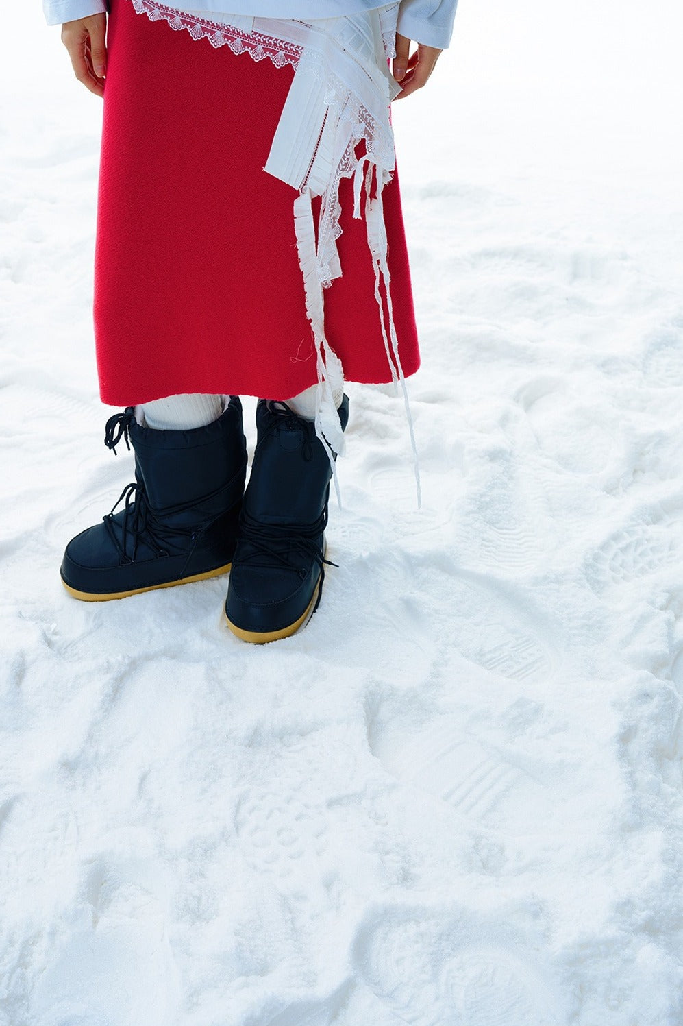 100% wool A-line straight skirt | 3 color