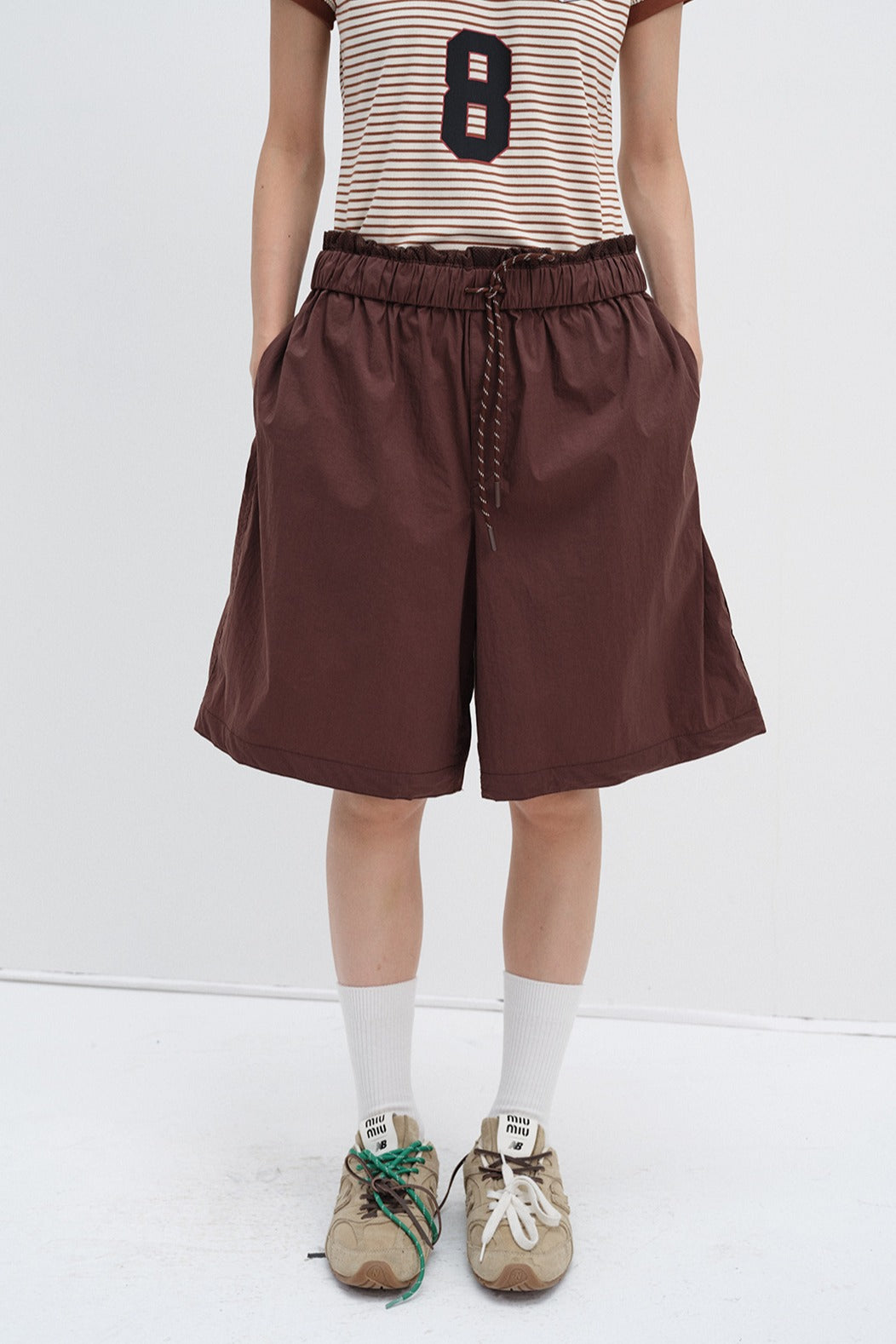 Versatile shorts with elastic waist | 3 color