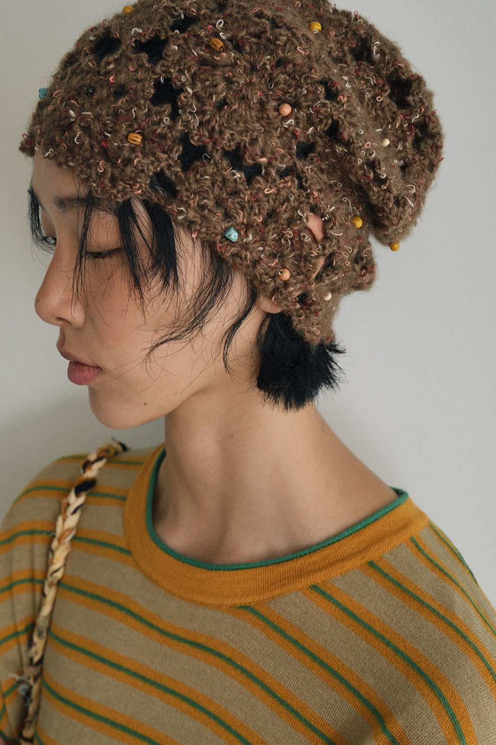Acrylic blend hand-crocheted lace hat | 3 color