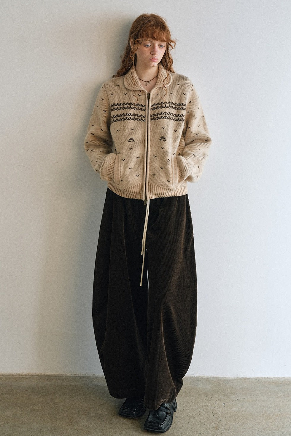 100% cotton ultra-loose fit banana shape corduroy pants | 5 color