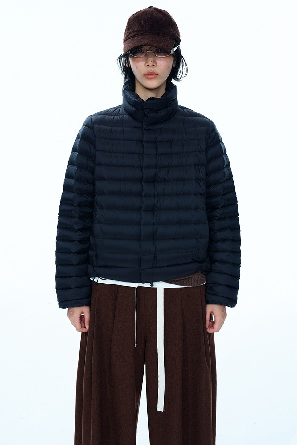 Stand collar quilted down jacket | 5 color