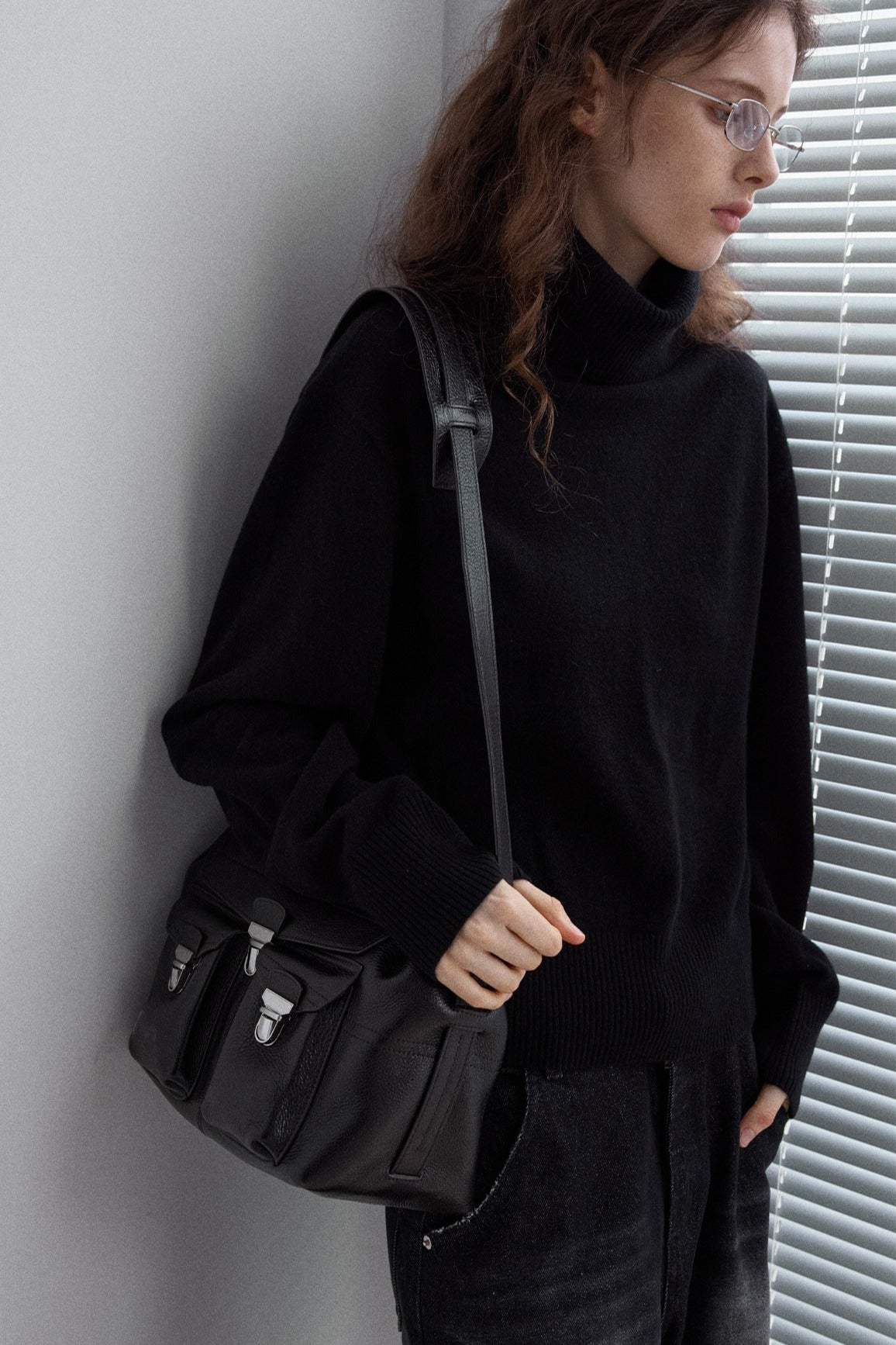 100% wool high neck soft sweater | 3 color