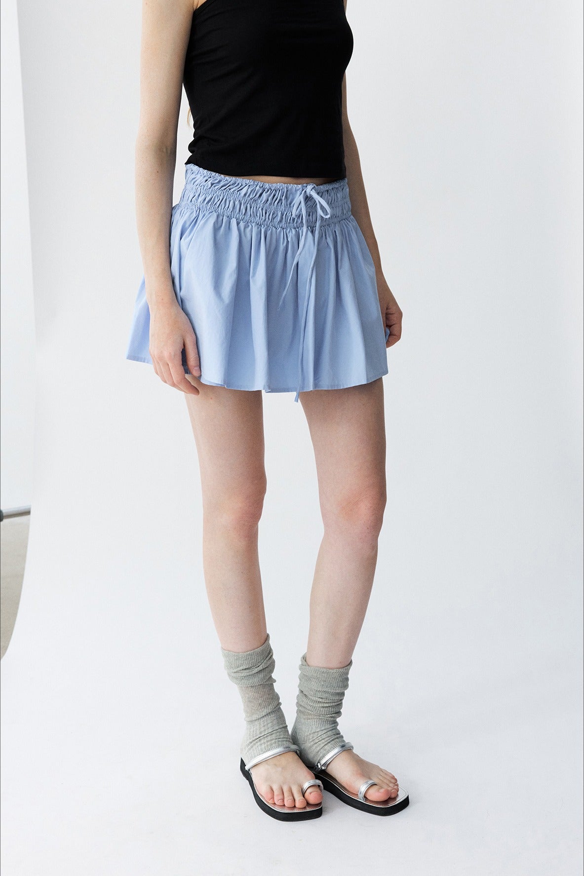 Cotton blend cute mini skirt pants | 4 color