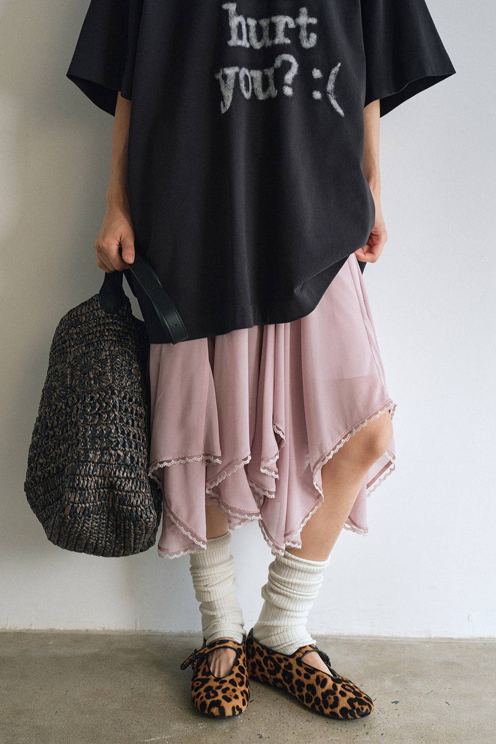 Playful Boho flair lace panel skirt | 4 color