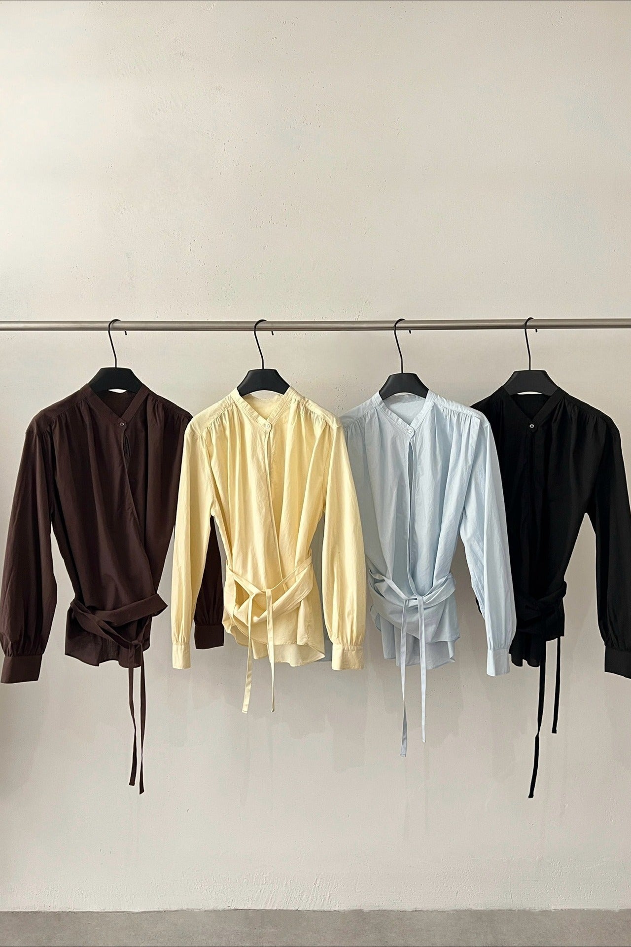100% cotton wrap waist shirt | 4 color