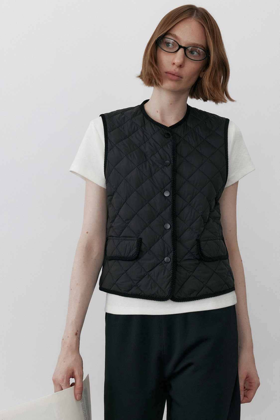 Goose down warm & cozy diamond-quilted vest | 2 color