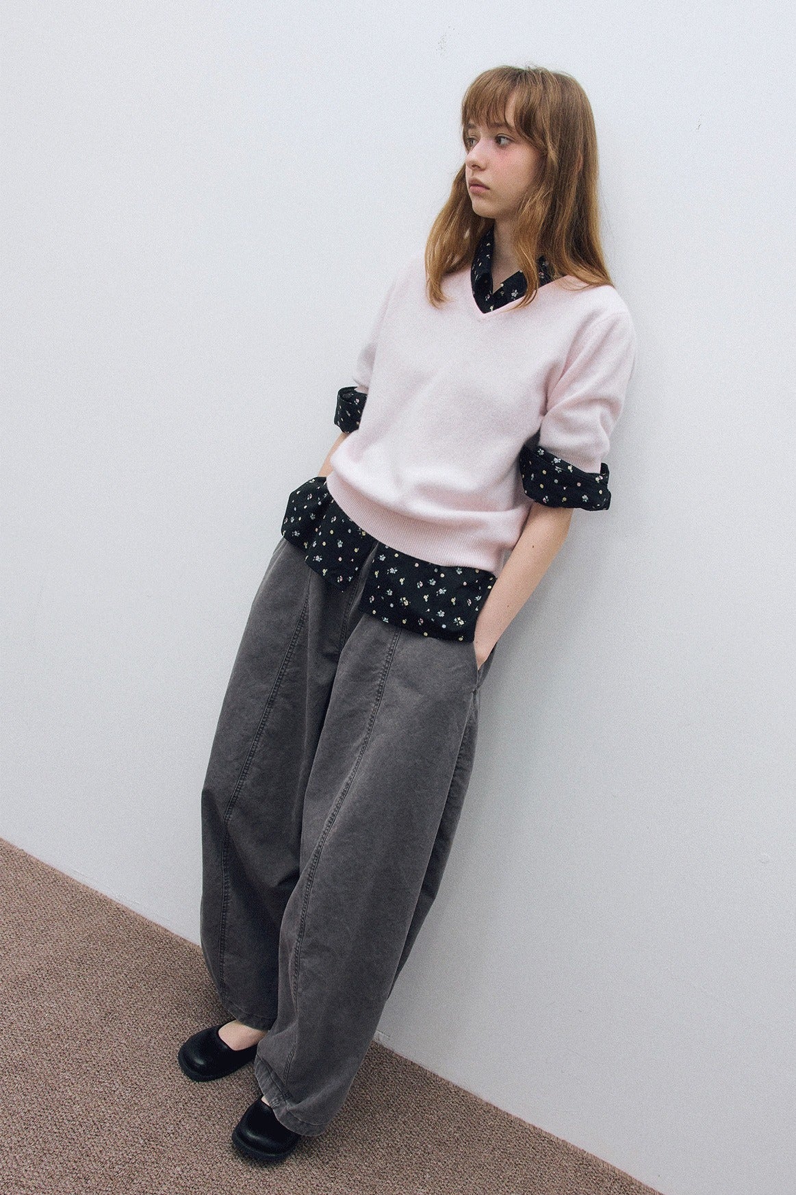 100% cotton lantern shape relaxed-fit pants | 4 color