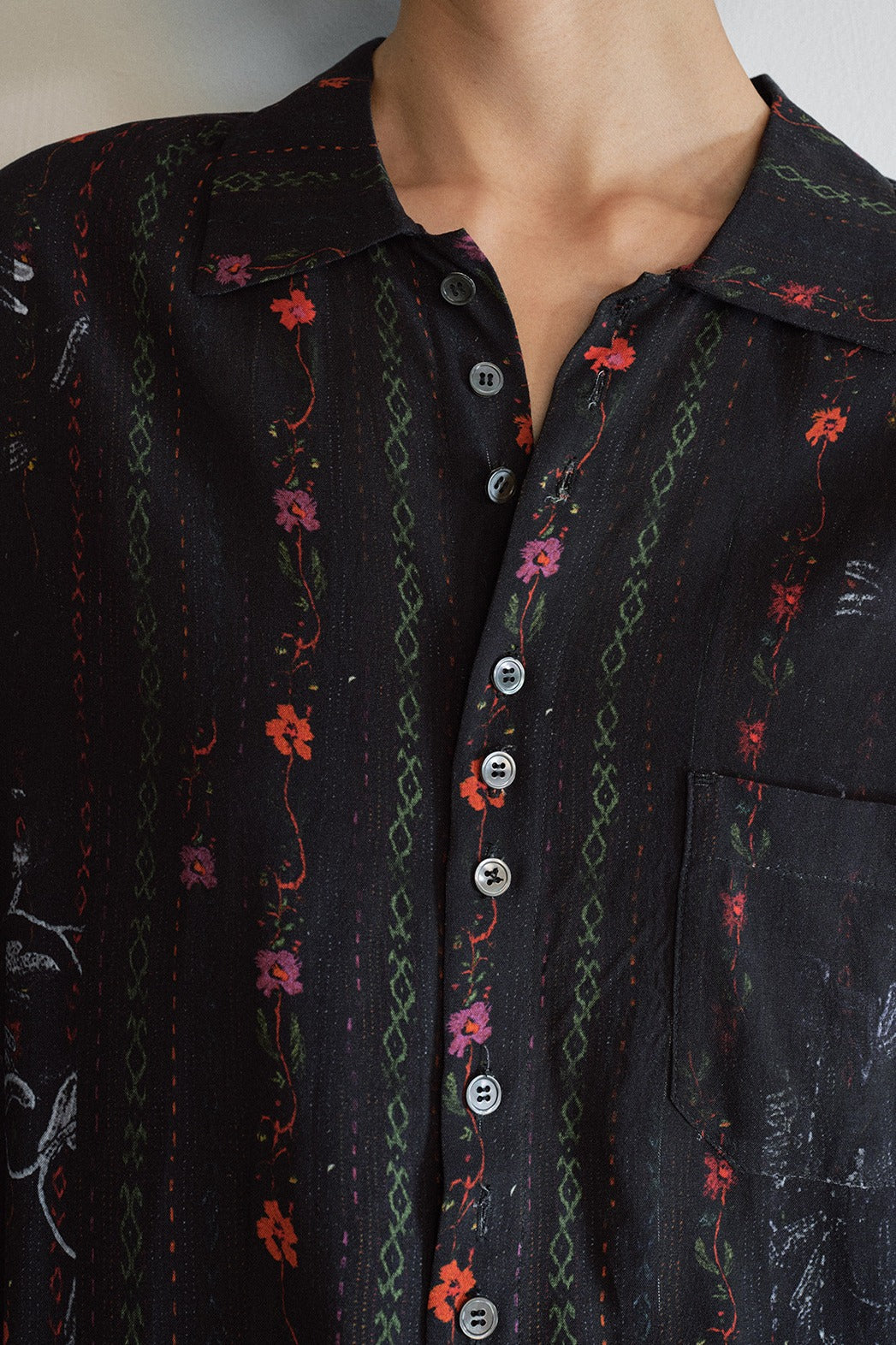 Viscose languid cut lounge vibes print shirt | 2 color