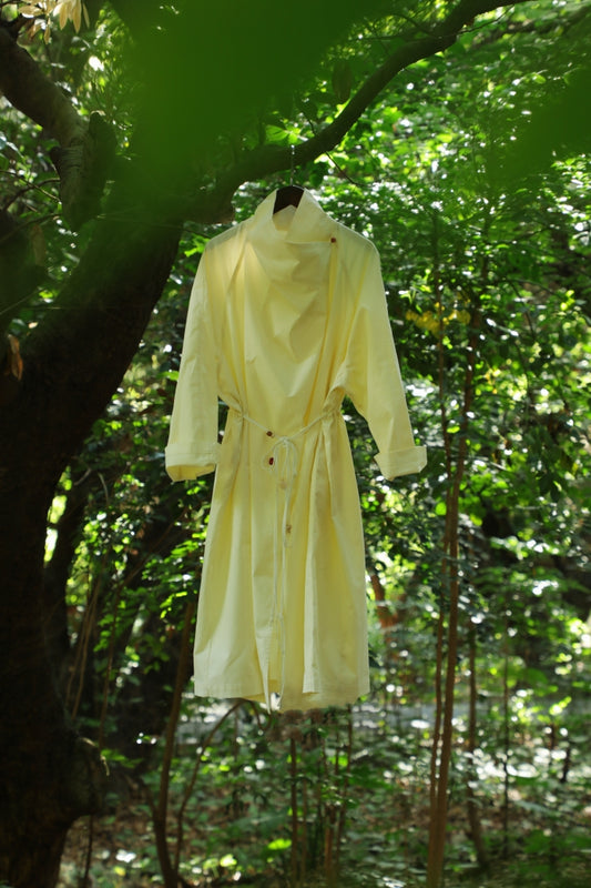 Trench-coat à silhouette structurée 100% coton | 2 couleurs
