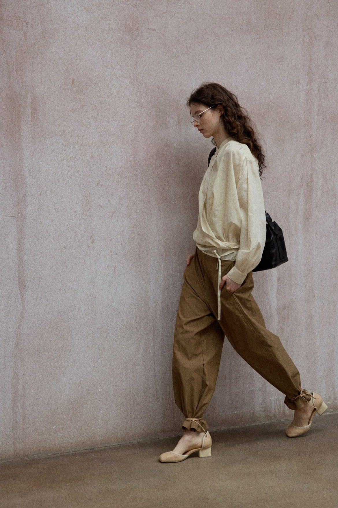 100% cotton wrap waist shirt | 4 color
