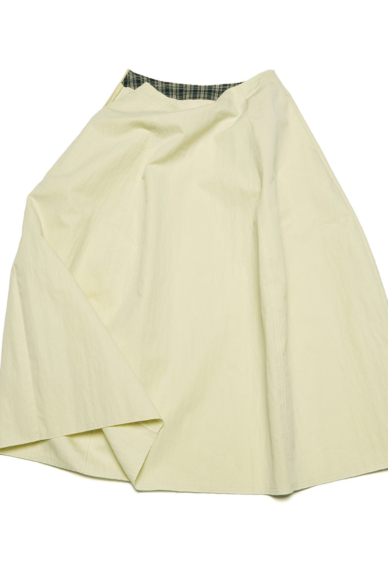 Jupe trapèze en coton mélangé à motif carambole | 3 couleurs